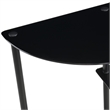 Designs2Go Classic Three-Tier Display Entryway Hall Table in Black Glass
