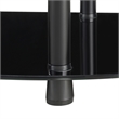 Designs2Go Classic Three-Tier Half-Circle Entryway Hall Table in Black Glass