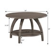 Convenience Concepts Aldrin Coffee Table with Shelf in Gray Wood Finish
