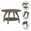 Convenience Concepts Aldrin Coffee Table with Shelf in Gray Wood Finish