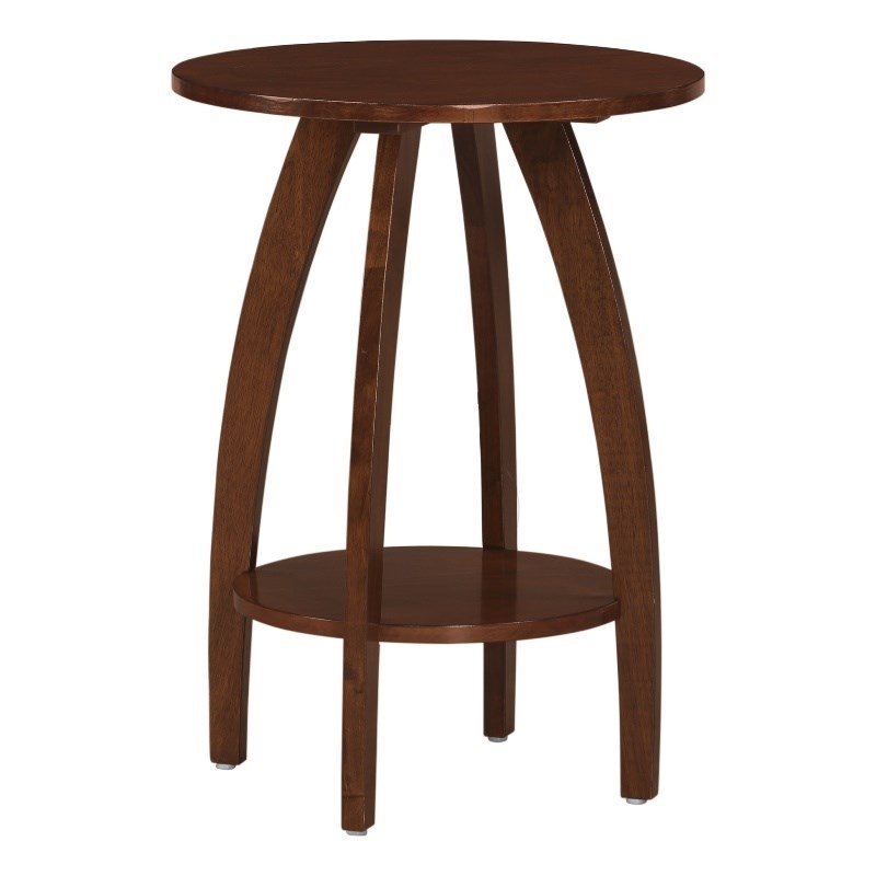 Convenience Concepts Aldrin End Table with Shelf in Espresso Wood Finish