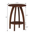 Convenience Concepts Aldrin End Table with Shelf in Espresso Wood Finish