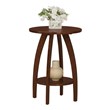 Convenience Concepts Aldrin End Table with Shelf in Espresso Wood Finish