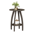 Convenience Concepts Aldrin End Table with Shelf in Gray Wood Finish