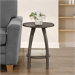 Convenience Concepts Aldrin End Table with Shelf in Gray Wood Finish