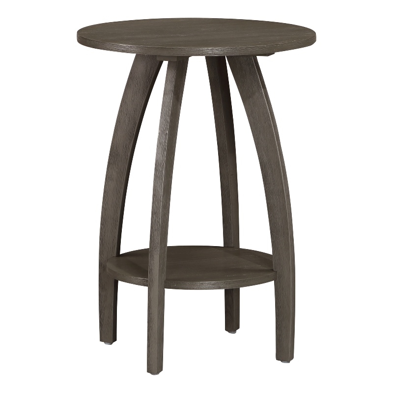 Convenience Concepts Aldrin End Table with Shelf in Gray Wood Finish
