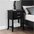 Convenience Concepts Sydney Two-Drawer End Table with Shelf in Black Wood Finish