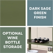 Designs2Go Three-Tier Butcher Block Kitchen Prep Island w/Drawer in Green Wood