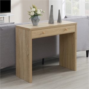 Northfield Desk/Hall Entryway Table with Drawer in White Wood Finish