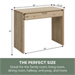 Northfield Desk/Hall Entryway Table with Drawer in White Wood Finish