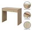 Northfield Desk/Hall Entryway Table with Drawer in White Wood Finish