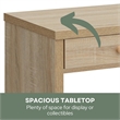 Northfield Desk/Hall Entryway Table with Drawer in White Wood Finish