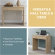 Northfield Desk/Hall Entryway Table with Drawer in White Wood Finish