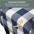 Take a Seat Churchill Accent Chair with Ottoman in Blue and White Fabric