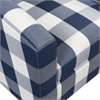Take a Seat Churchill Accent Chair with Ottoman in Blue and White Fabric