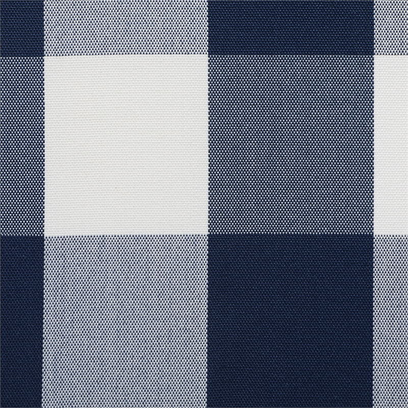 Take a Seat Churchill Accent Chair with Ottoman in Blue and White Fabric