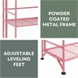 Convenience Concepts Xtra Storage Five-Tier Folding Metal Shelf in Pink Finish