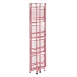Convenience Concepts Xtra Storage Five-Tier Folding Metal Shelf in Pink Finish