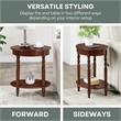 Classic Accents Brandi Oval End Table with Shelf in Espresso Wood Finish