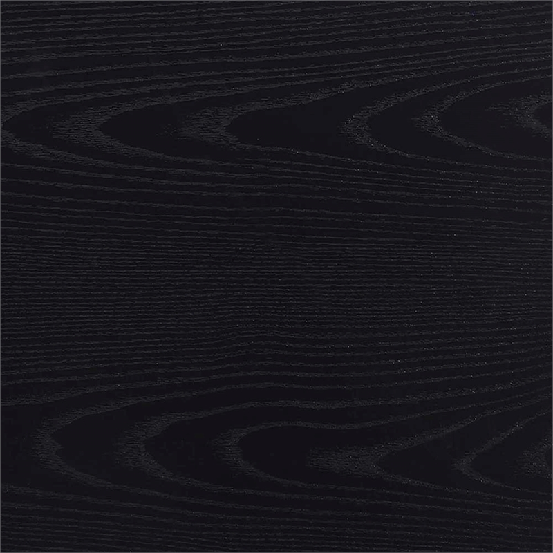 Conveniece Concepts Glenview Serving Bar in Black Wood Finish and Black Metal