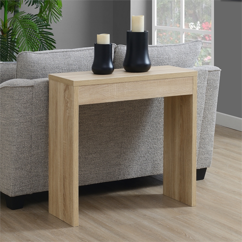Convenience Concepts Northfield Entryway Hall Table in Weathered White Wood