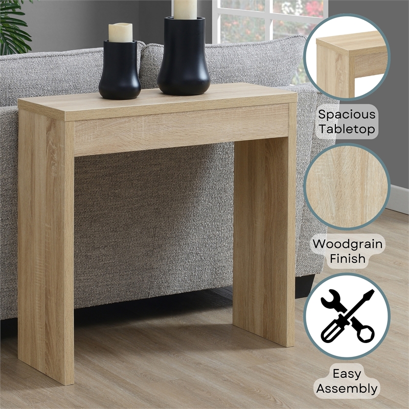 Convenience Concepts Northfield Entryway Hall Table in Weathered White Wood