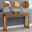 Northfield Weave Hall Console Table/Desk in Medium Oak Wood Finish