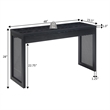 Northfield Weave Hall Console Table/Desk in Medium Oak Wood Finish