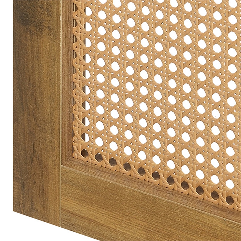 Northfield Weave Hall Console Table/Desk in Medium Oak Wood Finish