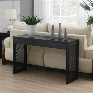 Northfield Weave Hall Console Table/Desk in Black Wood Finish