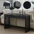 Northfield Weave Hall Console Table/Desk in Black Wood Finish