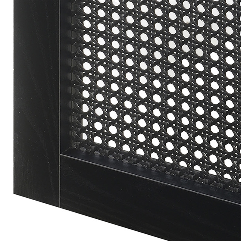 Northfield Weave Hall Console Table/Desk in Black Wood Finish