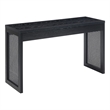 Northfield Weave Hall Console Table/Desk in Black Wood Finish