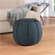 Designs4Comfort Daisy Storage Ottoman with Reversible Tray Lid in Blue Fabric