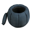 Designs4Comfort Daisy Storage Ottoman with Reversible Tray Lid in Blue Fabric