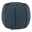 Designs4Comfort Daisy Storage Ottoman with Reversible Tray Lid in Blue Fabric