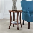 Convenience Concepts Charleston Round End Table with Shelf in Espresso Wood