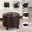 Designs4Comfort Oscar Storage Ottoman w/Reversible Tray in Espresso Faux Leather