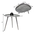 Convenience Concepts Bali Metal End Table in Silver Metal Finish