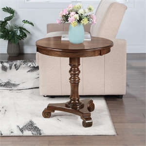 Convenience Concepts Classic Accents Talbot End Table in Dark Oak Wood Finish