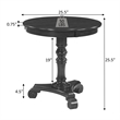 Convenience Concepts Classic Accents Talbot End Table in Dark Oak Wood Finish