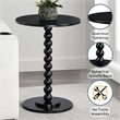 Classic Accents Venetian Islands Spindle Table in Black Wood Finish