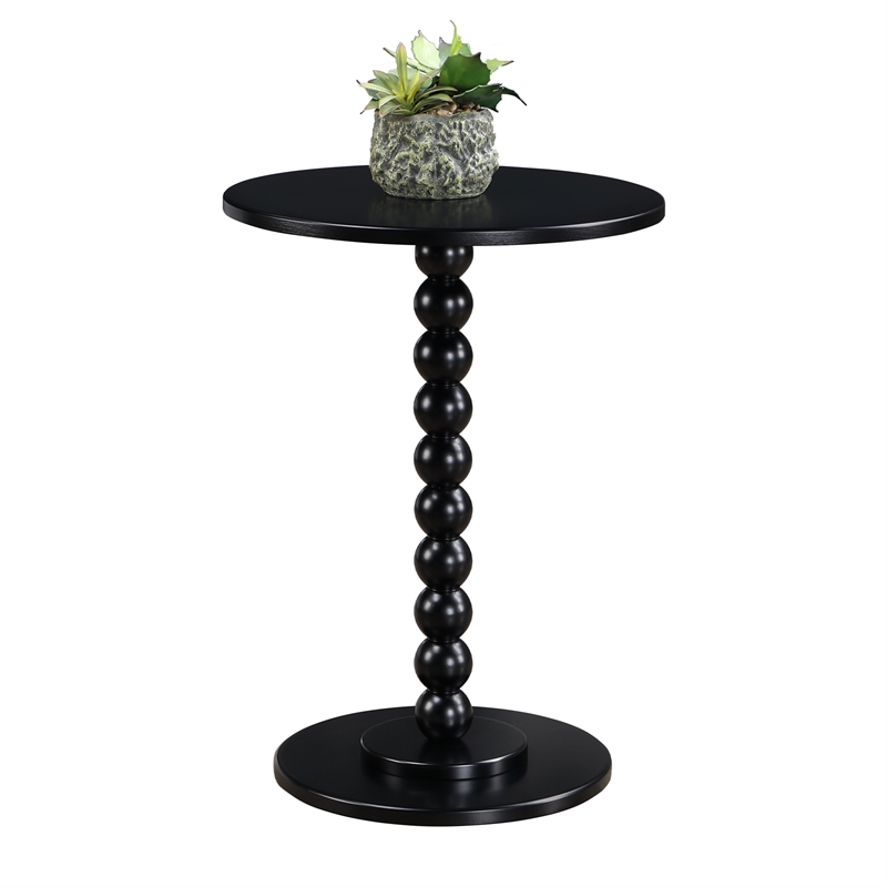 Classic Accents Venetian Islands Spindle Table in Black Wood Finish