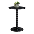 Classic Accents Venetian Islands Spindle Table in Black Wood Finish