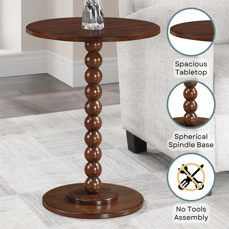 Classic Accents Venetian Islands Spindle Table in Espresso Wood Finish