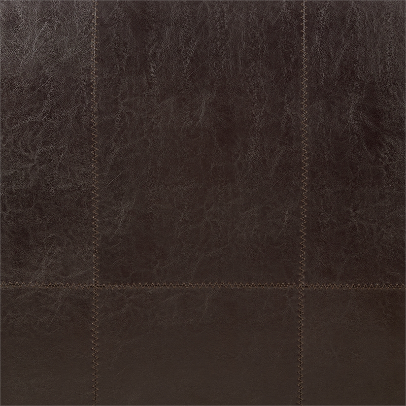 Designs4Comfort Silverton Coffee Table Ottoman w/Shelf in Espresso Faux Leather