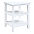 Convenience Concepts Tribeca End Table with Shelves in White Wood Finish
