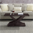 Convenience Concepts Newport Criss-Cross Coffee Table in Espresso Wood Finish