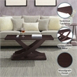 Convenience Concepts Newport Criss-Cross Coffee Table in Espresso Wood Finish