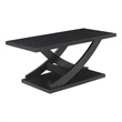 Convenience Concepts Newport Criss-Cross Coffee Table in Black Wood Finish